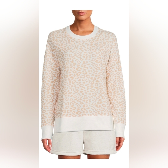Time and Tru Sweaters - Time and Tru NEW Plus Size Crew Neck Leopard Print Relaxed Fit Sweatshirt 2020